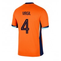 Echipament fotbal Olanda Virgil van Dijk #4 Tricou Acasa European 2024 maneca scurta